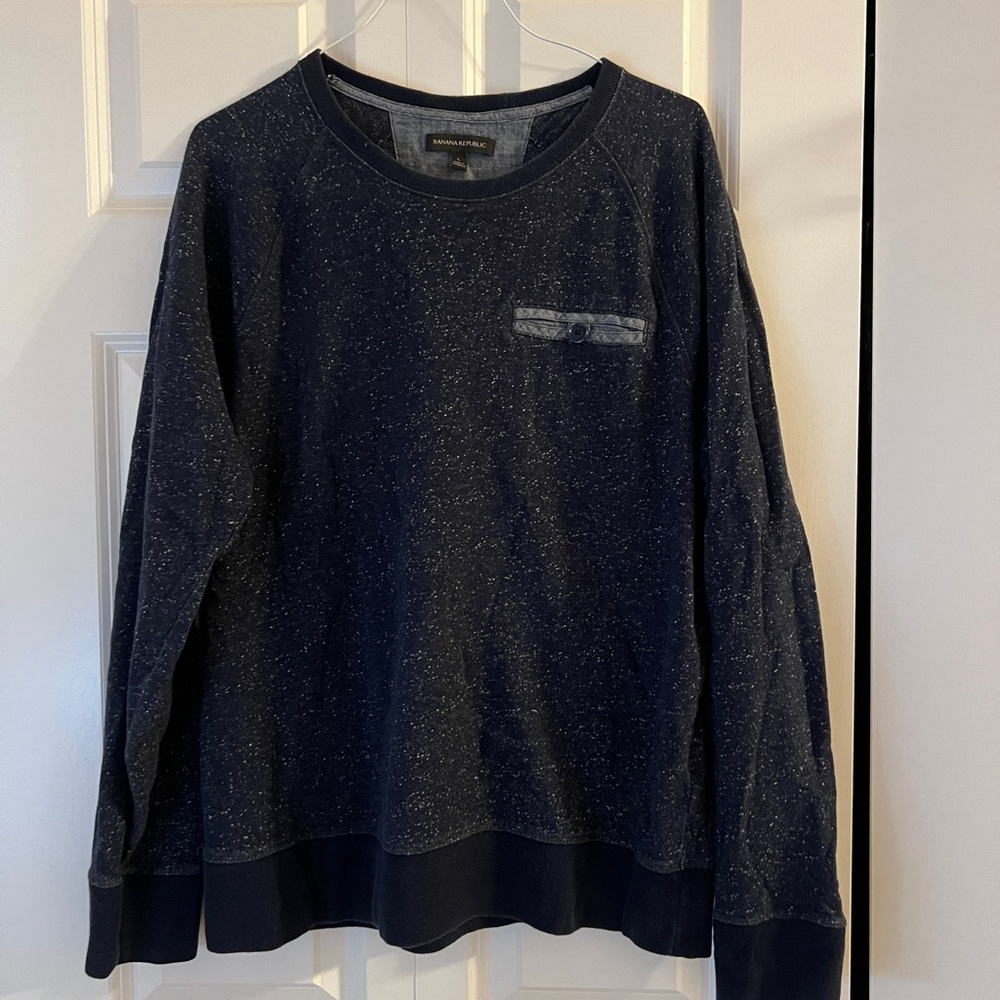 Banana Republic Blue Crewneck Sweater Casual Classic
